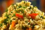 brown pulao dish, Brown Rice Pulao, healthy brown rice pulao recipe, Dry peas chaat recipe