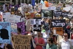 Scottish, UK, hundreds gather in scottish city for anti trump protests, Theresa may