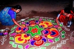 rangoli making, rangoli outside the house, spiritual and cultural significance of making rangoli outside the house, Krushna