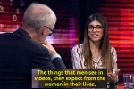 mia khalifa bbc interview, mia khalifa, watch mia khalifa reveals how her family disowned her, Interviewer