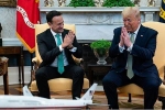 namaste, namaste, us president trump makes the case for namaste amidst the covid 19 outbreak, Oval office