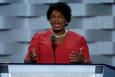 Stacey Abrams Helped Torch State Flag During College Protest