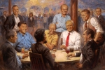 President, painting, trump mocked over white house painting, Abraham lincoln